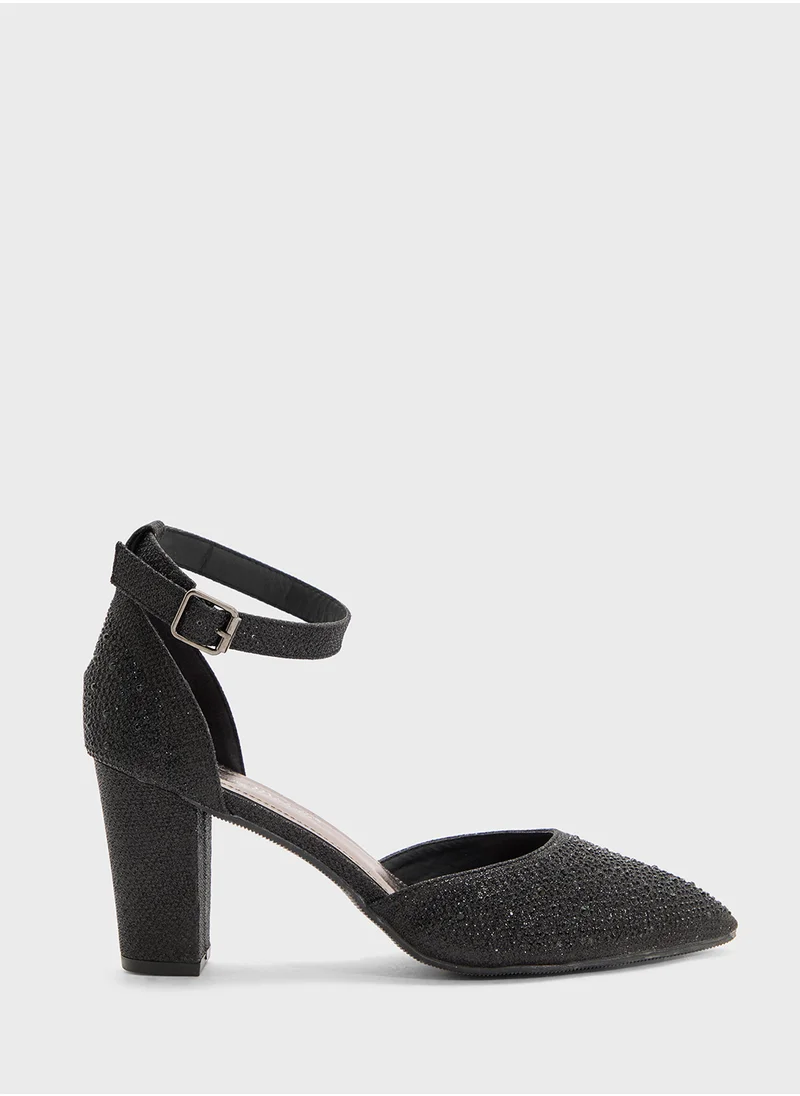 ايلا Glitter Block Heel Pump