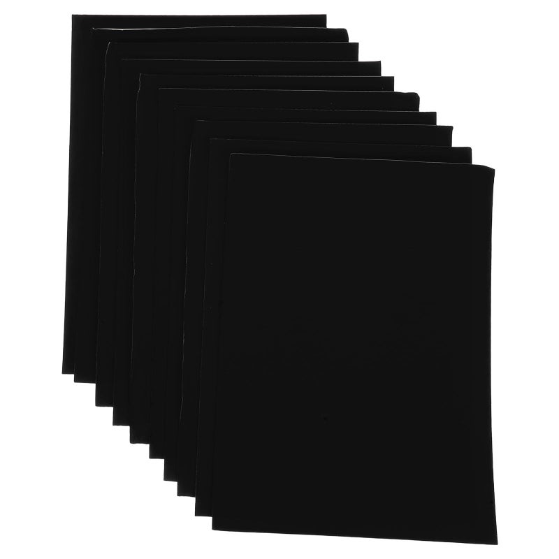 10pcs Black Self Adhesive Velvet Felt Sheets for Drawer Lining - Image 2