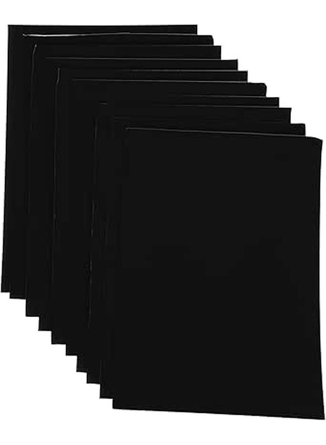 10pcs Black Self Adhesive Velvet Felt Sheets for Drawer Lining - Image 1