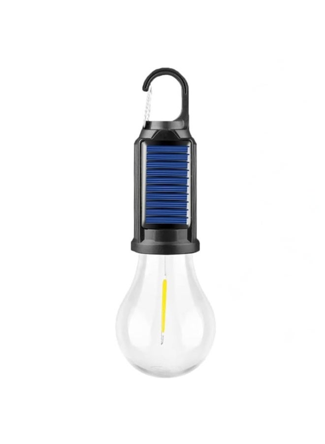 BlueFire T01 Portable LED Camping Light Bulb Solar & Type-C Rechargeable Vintage Lantern, 3 Lighting Modes Warm White Hanging Outdoor Camping Light for Hiking, Emergency, Power Outage, Indoor & Outdoor Use Ultra Lightweight Portable LED Lamp - Image 1