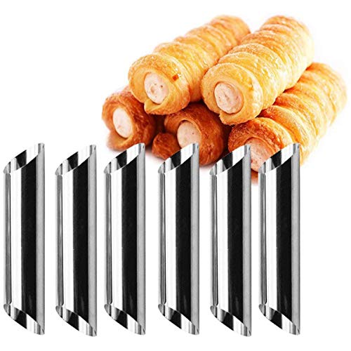 JIELUO Cream Horn Molds-21 pcs Moulds Stainless Steel Cannoli Form Tubes Cream Roll mold Screw Croissant mold Cone Tubular Shaped Mold for Cannoli Tubes - Image 4