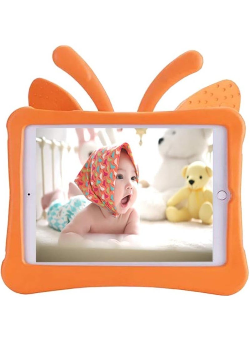 Gravity Case, Light Weight Shockproof EVA Foam Protective Tablet Stand Cover Holder for Apple iPad Air/Air 2 iPad 9.7 2017/2018 - Cute Butterfly, Orange - Image 4