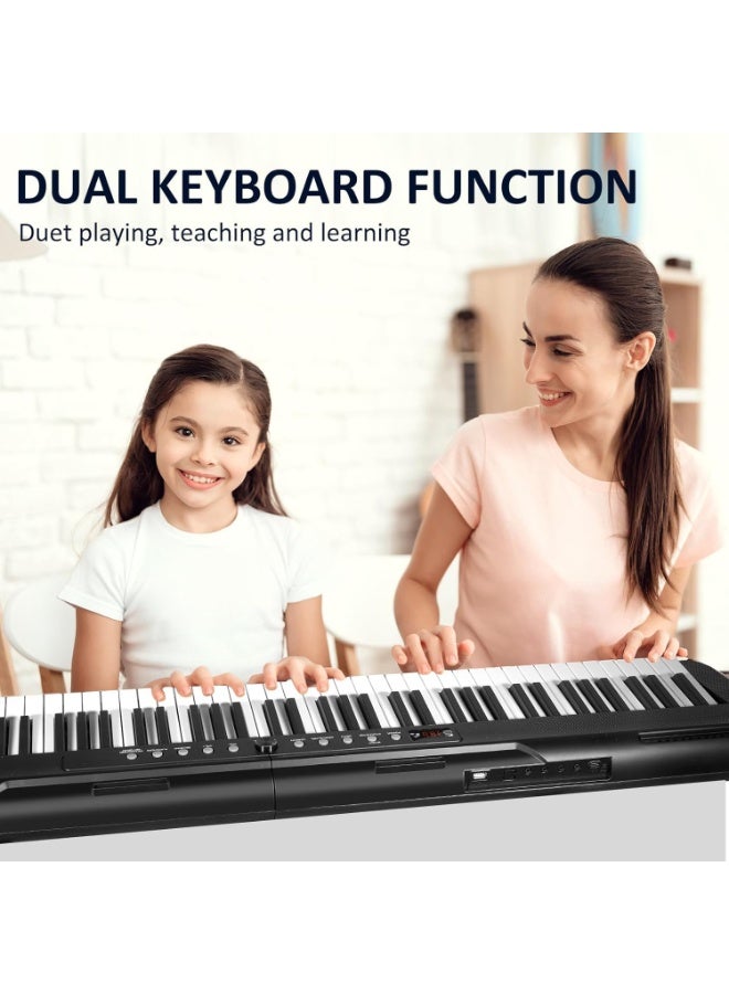 والالا لوحة مفاتيح بيانو 88 مفتاح، بيانو رقمي كهربائي للمبتدئين مع مفاتيح شبه مرجحة، لوحة مفاتيح بيانو مع دواسة دعم، مزود طاقة، حامل، حقيبة حمل، سماعات رأس - Image 3