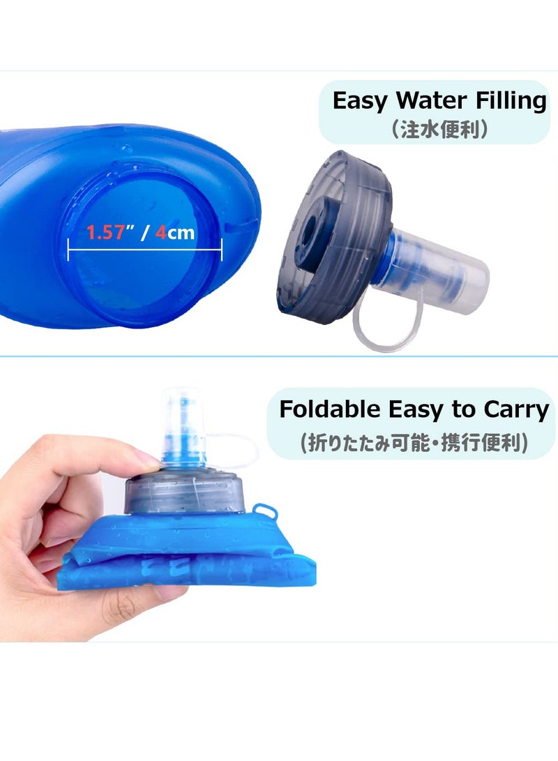 SOLARAE Running Hydration Bladder BPA-Free Water Reservoir Bag TPU Soft Flask Bottles Collapsible for Backpack Pack Outdoor Hiking Camping Cycling - Image 3