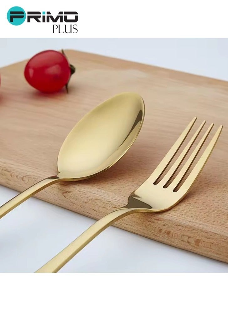 PRIMO PLUS 24-Piece Stainless Steel Cutlery Set Golden  - Image 5