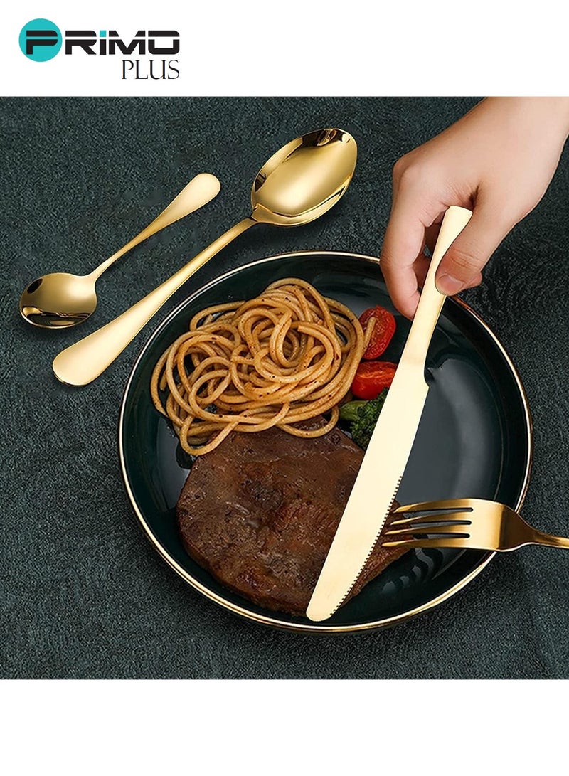 PRIMO PLUS 24-Piece Stainless Steel Cutlery Set Golden  - Image 2