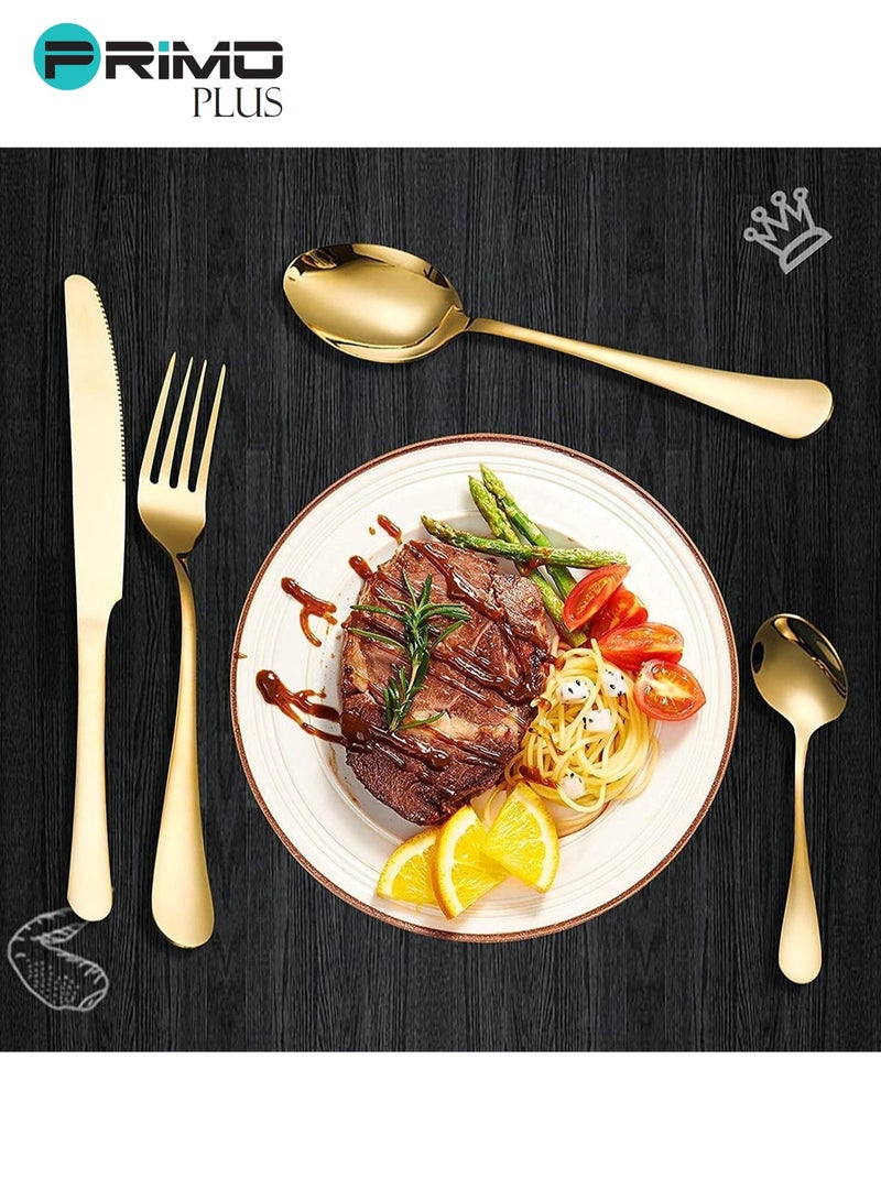 PRIMO PLUS 24-Piece Stainless Steel Cutlery Set Golden  - Image 3