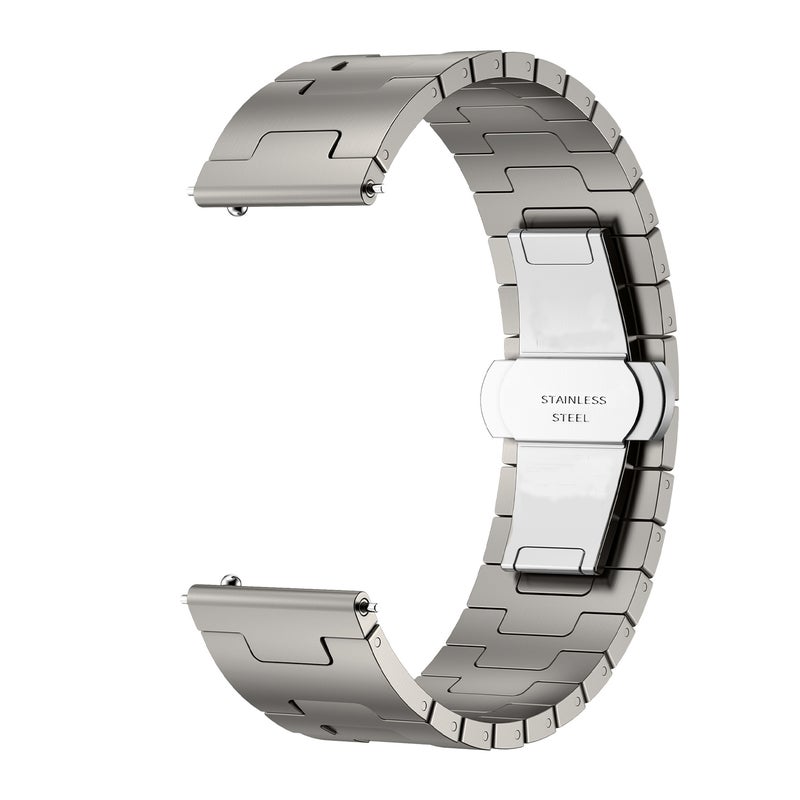 For Huawei Gt4 46Mm / Gt5 46Mm / Gt5 Pro 22Mm H-Shaped erfly Buckle Stainless Steel Watch Band(Titanium Color) - Image 2