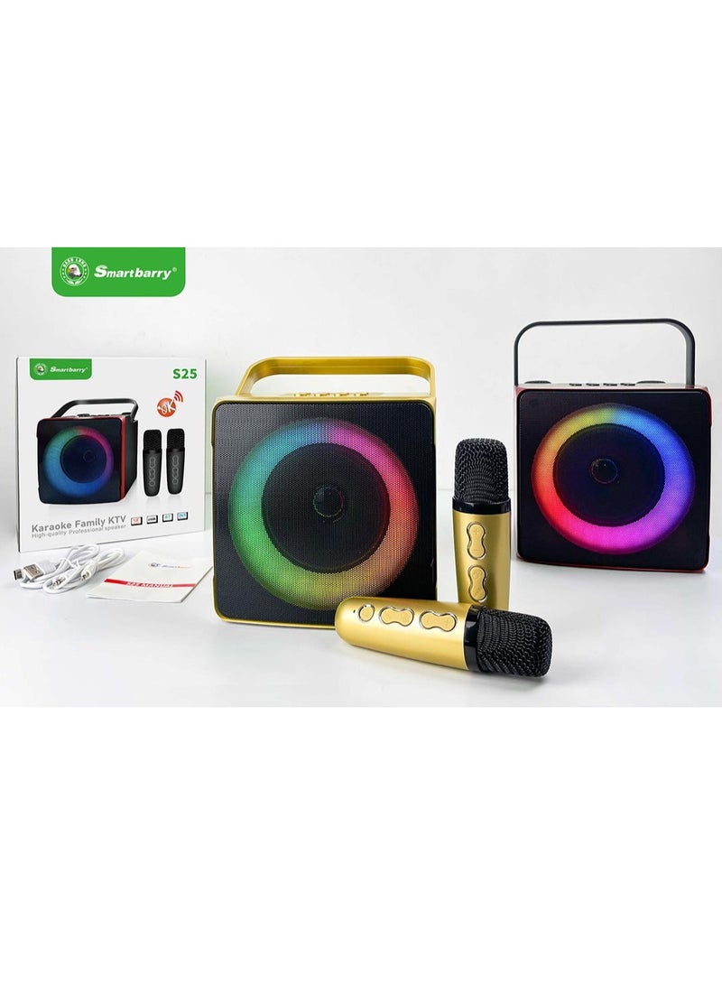 سمارت باري مكبر صوت بلوتوث لاسلكي Smartberry S25 - مكبر صوت محمول بصوت جهير عميق عالي الدقة مع ميكروفون مزدوج مدمج ودعم بطاقة USB/TF - للمنزل والسفر في الهواء الطلق - Image 2