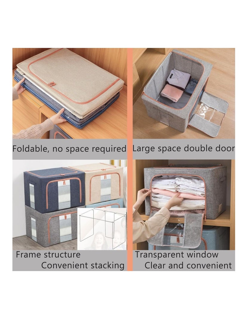 eBasket Storage bag with metal legs. 100-liter storage bag for storing all clothes, blankets, and furnishings. Made of high-quality materials to ensure the longest possible use (color may vary).  - Image 1