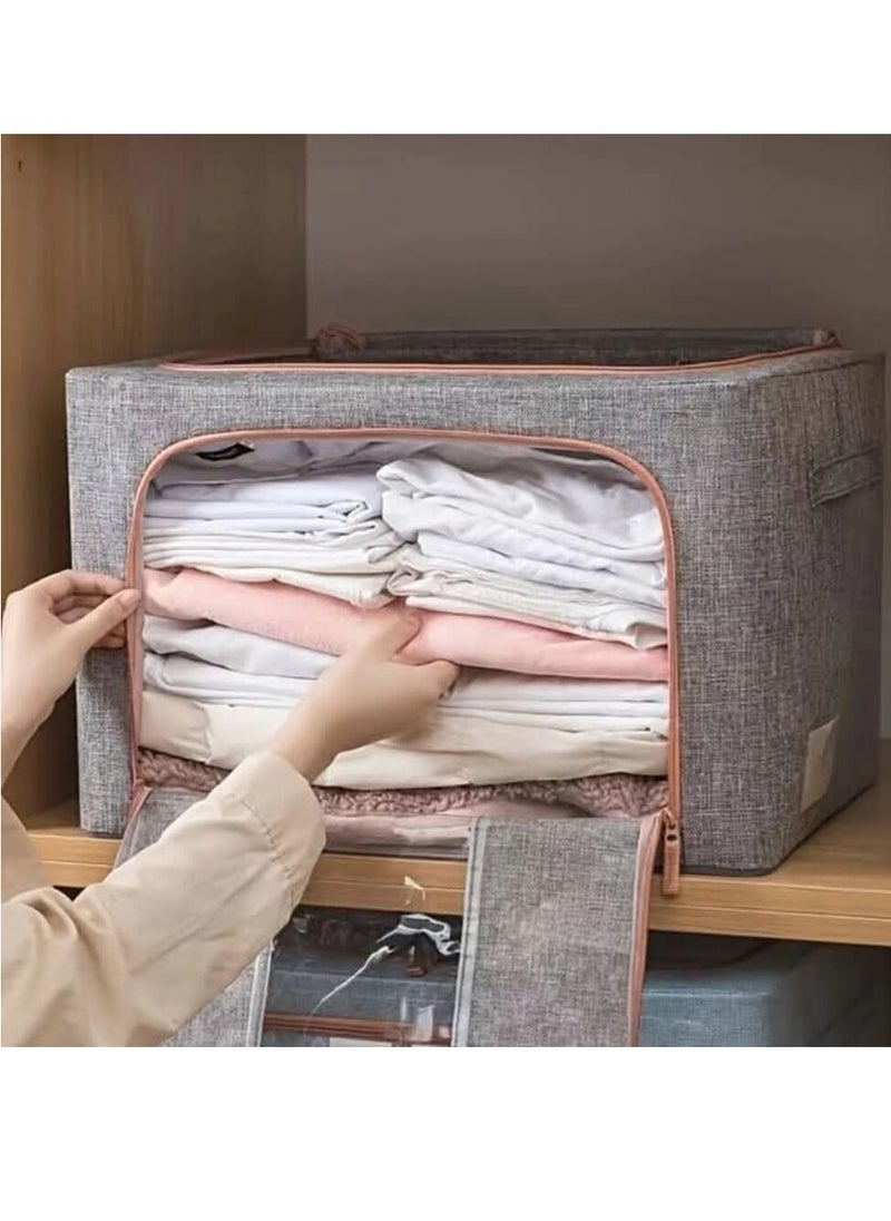 eBasket Storage bag with metal legs. 100-liter storage bag for storing all clothes, blankets, and furnishings. Made of high-quality materials to ensure the longest possible use (color may vary).  - Image 4