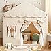 Sherilyn Kids Play Tent with Double Door Childrens Playhouse Tents Portable Fantasy Adventure Castle for Boys and Girls Kids Tent with Mat House Toys for Boys Girl Birthday Christmas House Gift - Image 2