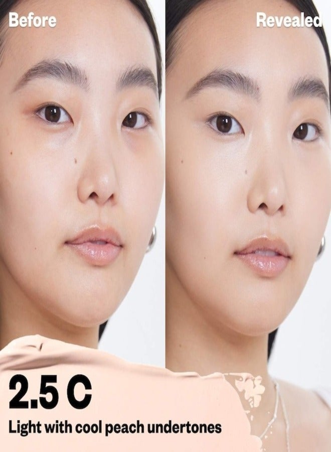 Kosas Revealer Super Creamy & Brightening Concealer with Caffeine & Hyaluronic Acid, Tone 2.5 C - Light With Cool Peach Undertones 5g - Medium to Full Coverage - Image 2