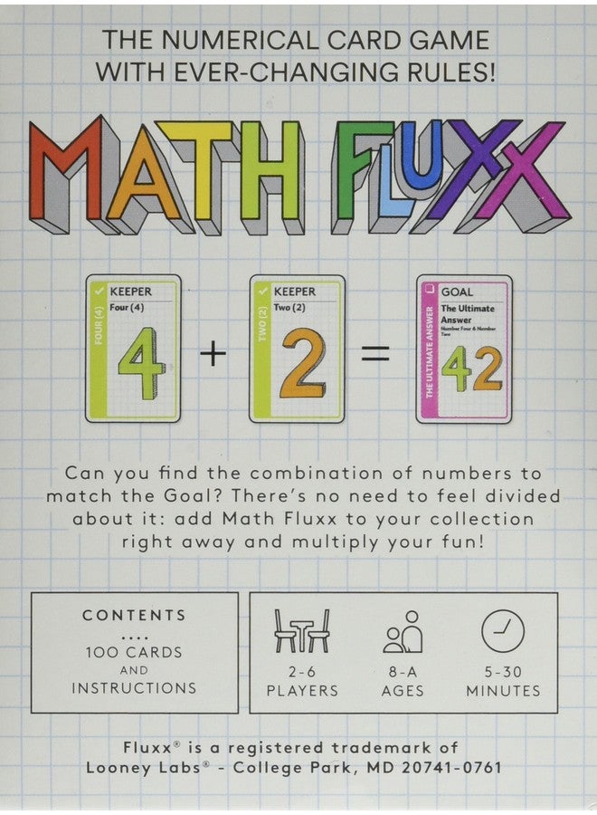 Looney Labs Looney Labs Math Fluxx Card Game - Mathematical Adventure for All Ages  - Image 2