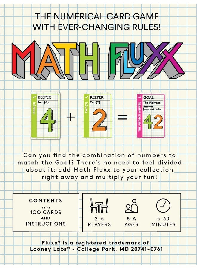 Looney Labs Looney Labs Math Fluxx Card Game - Mathematical Adventure for All Ages  - Image 4