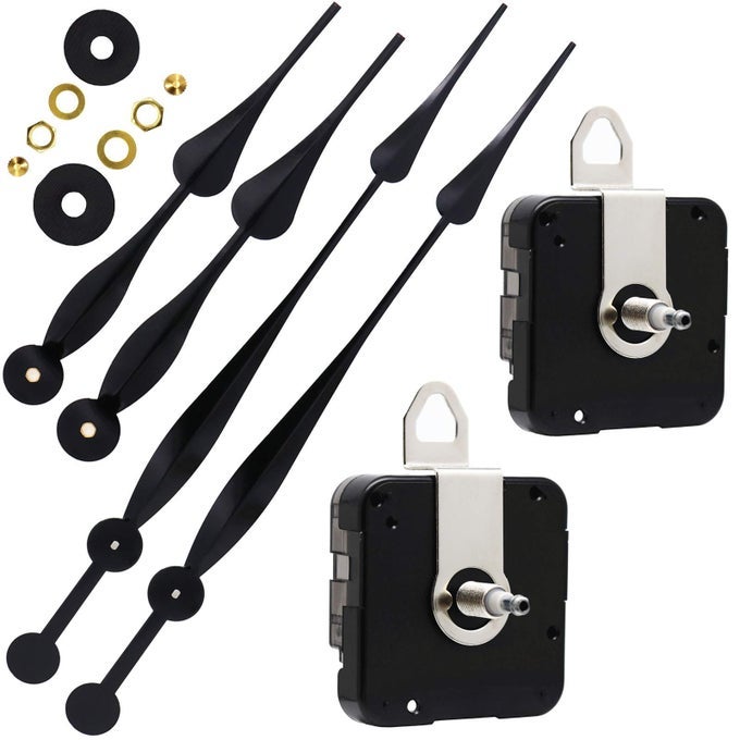 YOUNGTOWN 12888 HIGH TORQUE LONG SHAFT CLOCK MOVEMENT MECHANISM WITH 12 INCH LONG SPADE HANDS 2 SETS