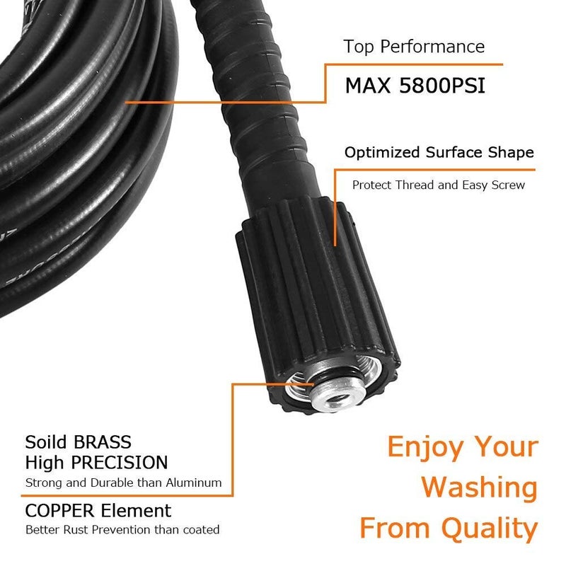 KROST KROST Pressure Washer Hose Pipe 8 Meter Accessories Hose Cord Pipe Car Wash Hose Water Cleaning Extension Flexible Hose Pipe 8mtr Cable Heavy  - Image 2