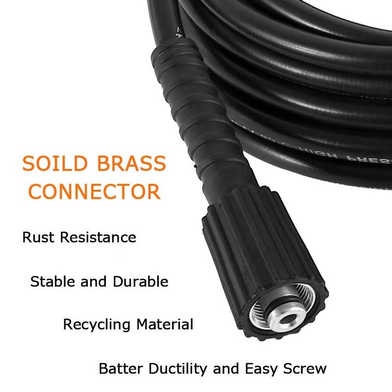 KROST KROST Pressure Washer Hose Pipe 8 Meter Accessories Hose Cord Pipe Car Wash Hose Water Cleaning Extension Flexible Hose Pipe 8mtr Cable Heavy  - Image 3