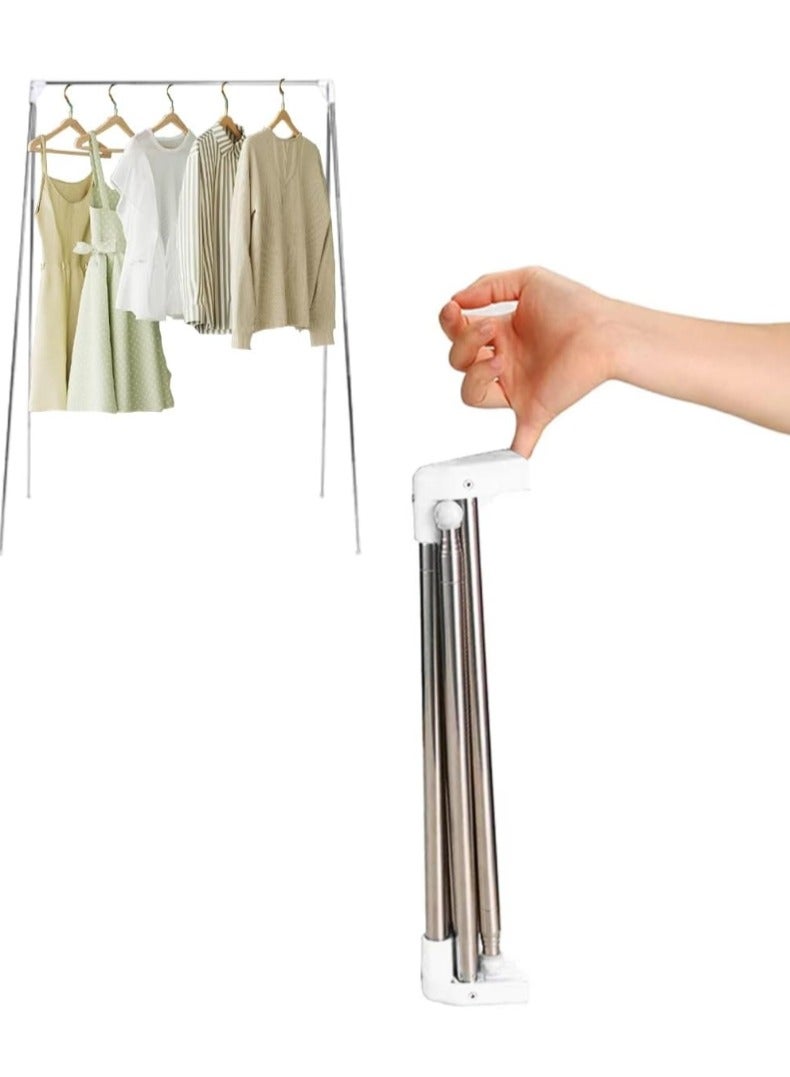 Loquat Portable Travel Garment Rack,Folding Clothes Rack for Dance,Travel,Camping, Drying,RV, Indoor,Outdoor. A Collapsible Mini Clothing Rack - Image 1