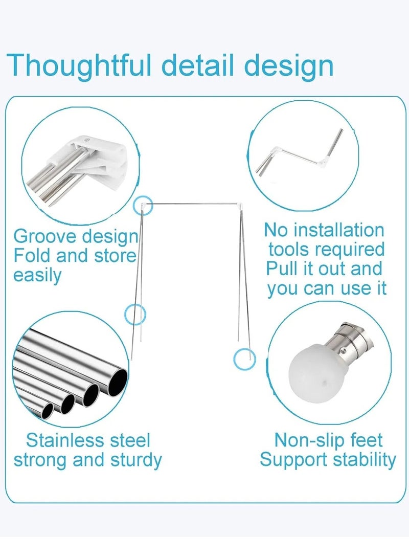 Loquat Portable Travel Garment Rack,Folding Clothes Rack for Dance,Travel,Camping, Drying,RV, Indoor,Outdoor. A Collapsible Mini Clothing Rack - Image 5