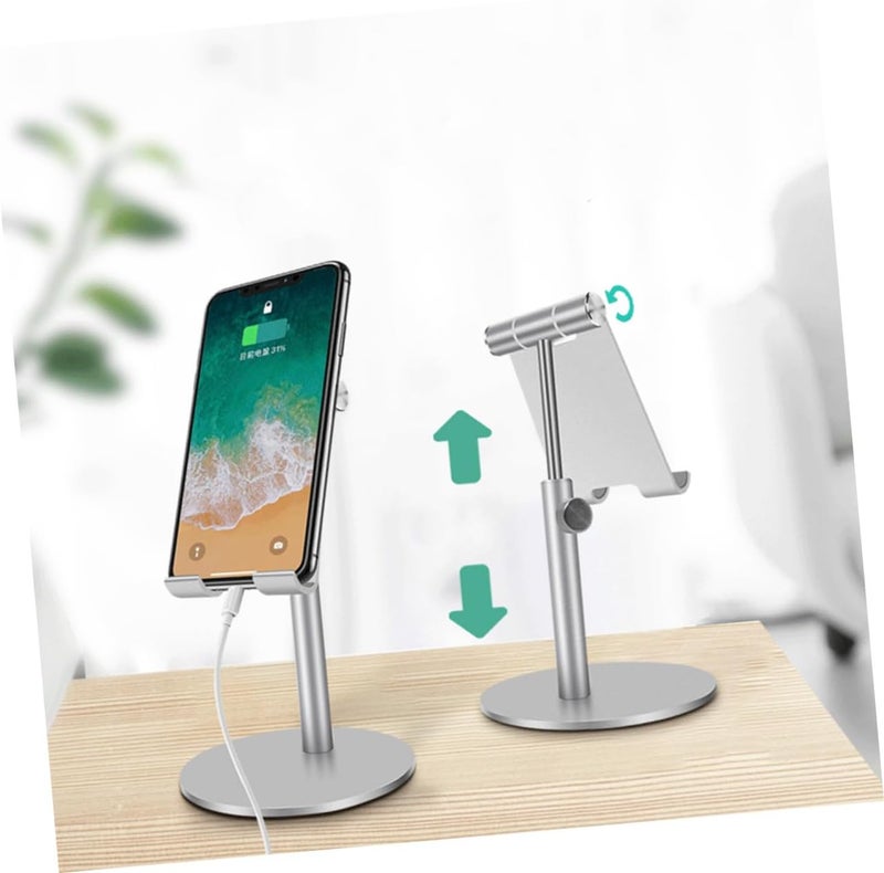 Phone Holder for Tablet Cell Phone Telescopic Stand Aluminum Bracket Charging Port - Image 3