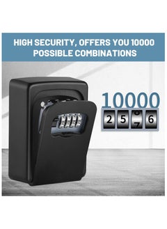 ALMUFARREJ Wall Mounted Key Lock Box Black  - Image 2