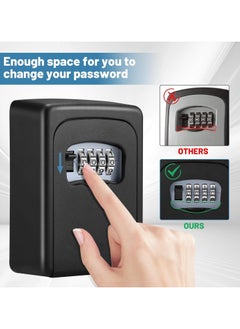 ALMUFARREJ Wall Mounted Key Lock Box Black  - Image 3