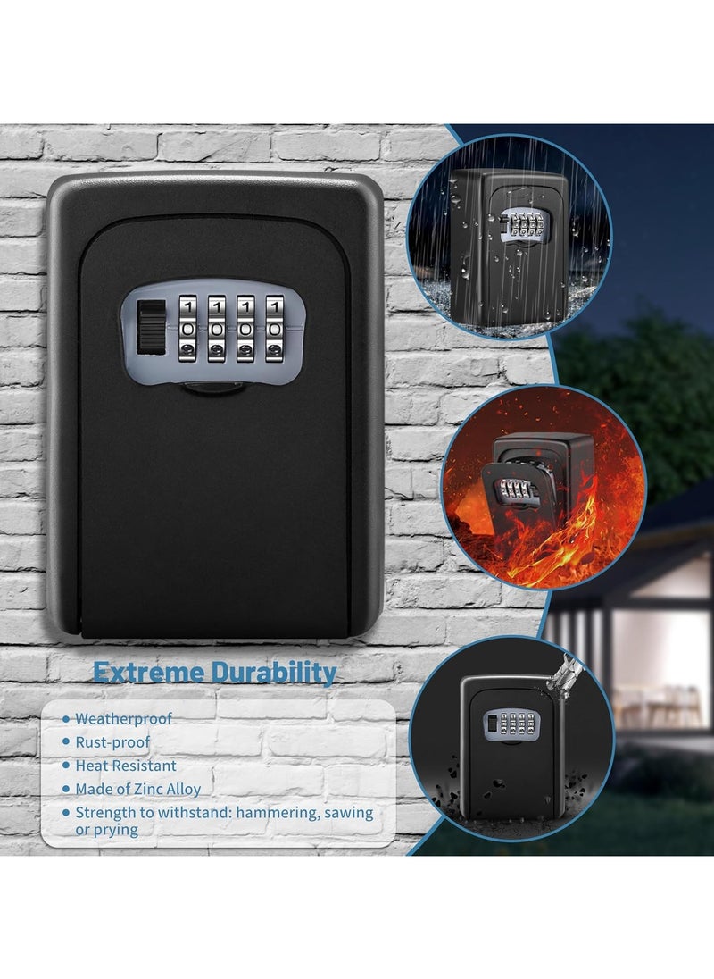 ALMUFARREJ Wall Mounted Key Lock Box Black  - Image 4