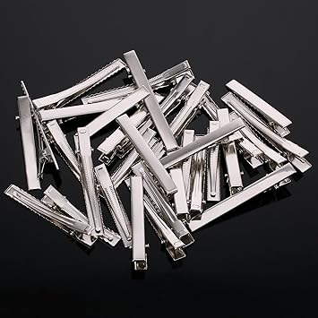 Pangda Metal Crocodile Alligator Hair Clips Barrette Hair Nonslip DIY Accessories Hairgrip 56 mm 66 mm 75 mm Long for Women and Girls 30 Pieces Silver - Image 4