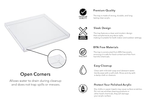 Mirart Clear Acrylic Tray (12 x 12) - Image 4