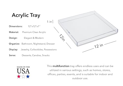 Mirart Clear Acrylic Tray (12 x 12) - Image 2