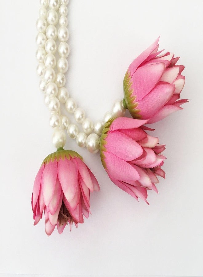 Swan Hair Clips for Kids and Girls with Pearls Chains and Lotus Flowers Extensions (Pack of 1) Wedding Party Fancy Bridal Hair Accessories Latest Center Clips Side Pins Back Clips Hair Styling Accessories for Children - Image 3