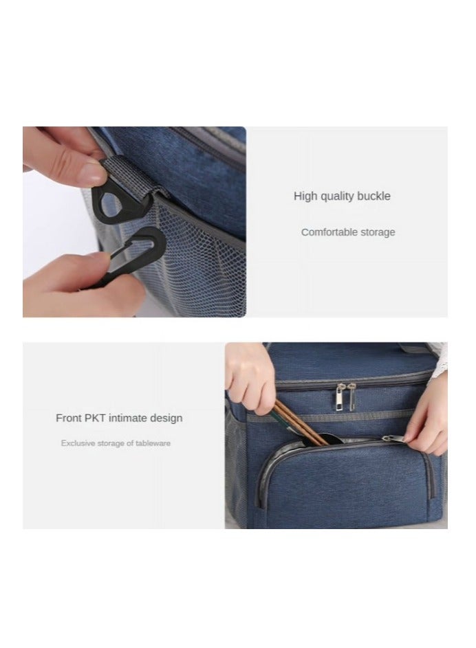 15L حقيبة النزهة معزول علب الاغذية لينة برودة حقيبة التبريد للكبار الرجال النساء حقيبة الغداء مكتب التخييم في الهواء الطلق نزهة الشاطئ - Image 4