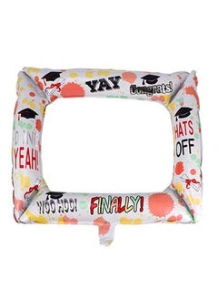 Brain Giggles Brain Giggles Graduation Photo Frame White Foil Balloon  - Image 1