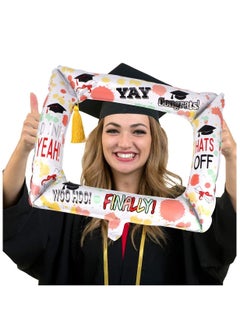 Brain Giggles Brain Giggles Graduation Photo Frame White Foil Balloon  - Image 4