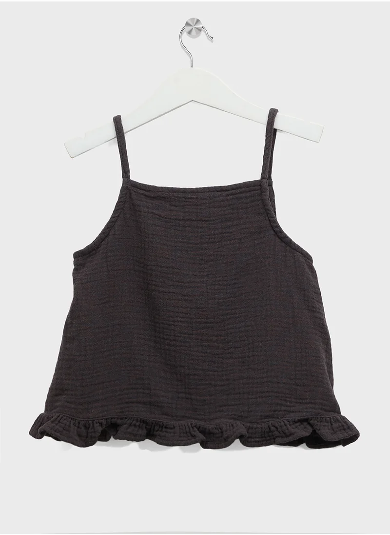 H&M 2-Piece Cotton Strappy Top And Shorts Set