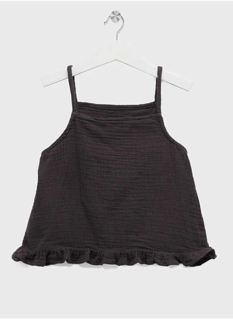 H&M 2-Piece Cotton Strappy Top And Shorts Set