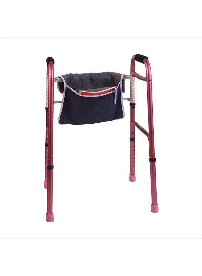 DMI Universal Walker Bag, Single Pocket Carry-All Pouch, Easy to Attach and Fold, Durable, Machine Washable, 12.5 to 15 Inches  - Image 3
