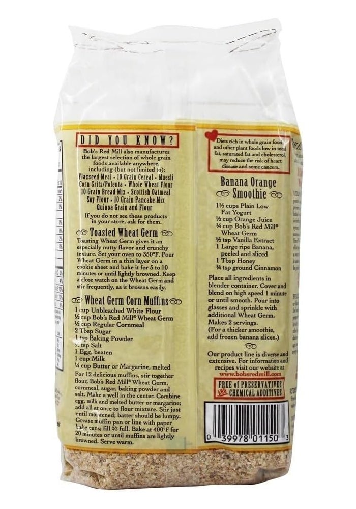 Bob's Red Mill جرثومة القمح الطبيعية من بوب's ريد ميل - 12 أونصة (عبوتين) - Image 3