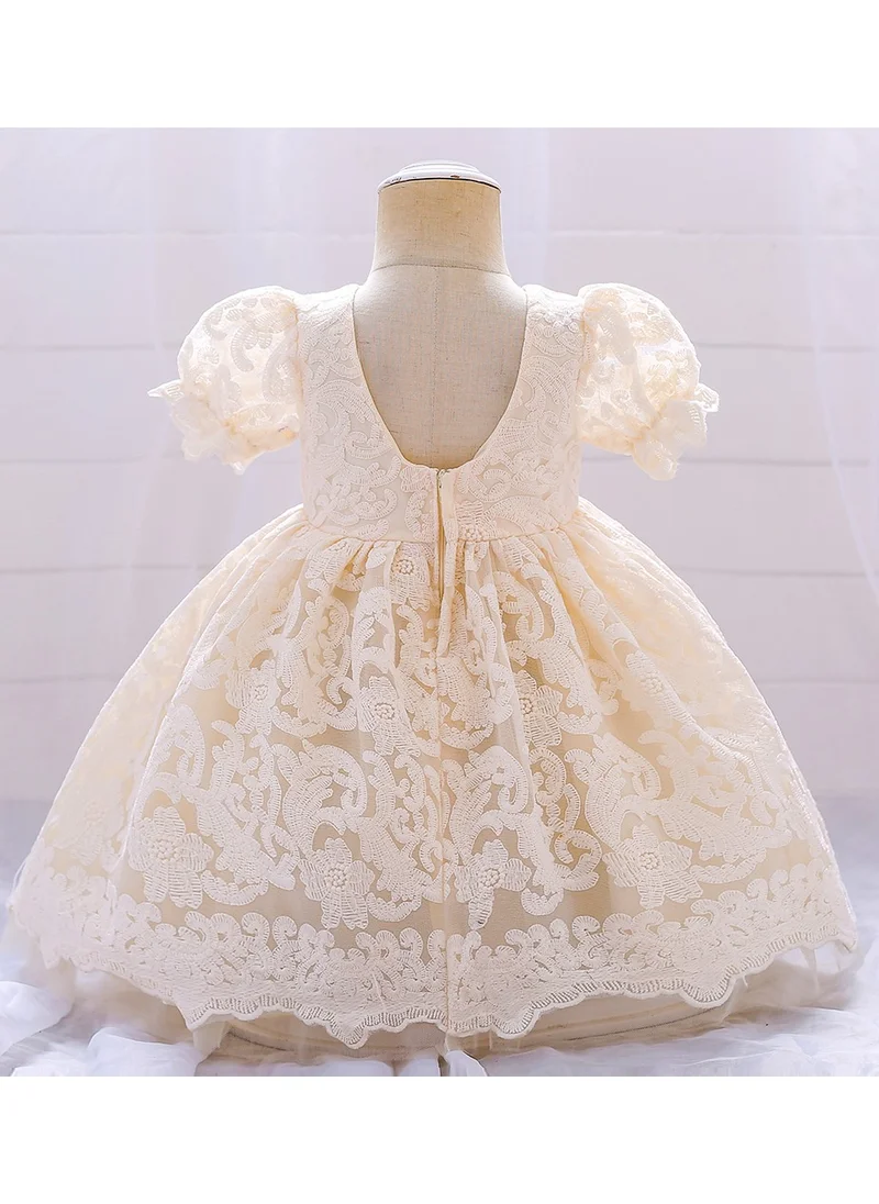دىدانيالا Emily Beige Embroidery Party Dress