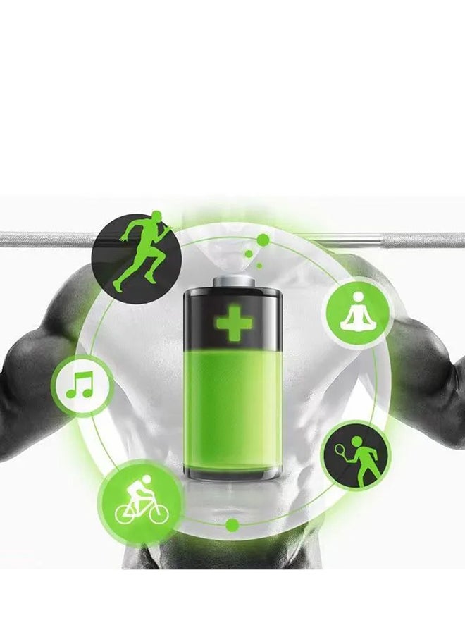 CATANES - M12 MAX Wireless Bluetooth Headset Transparent Digital Display Color Screen Touching Type Long Battery Life Headset Game Mode Bluetooth Headset Green - Image 1