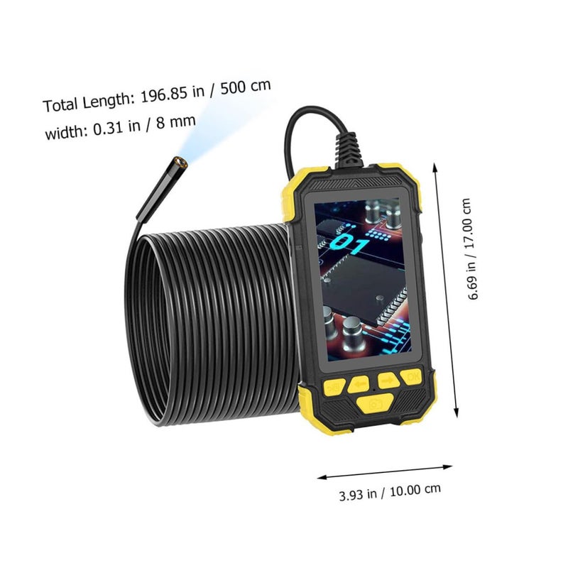 Industrial Inspection Camera Borescope with 5M Cable for Automotive Pipeline HD Display - Image 3