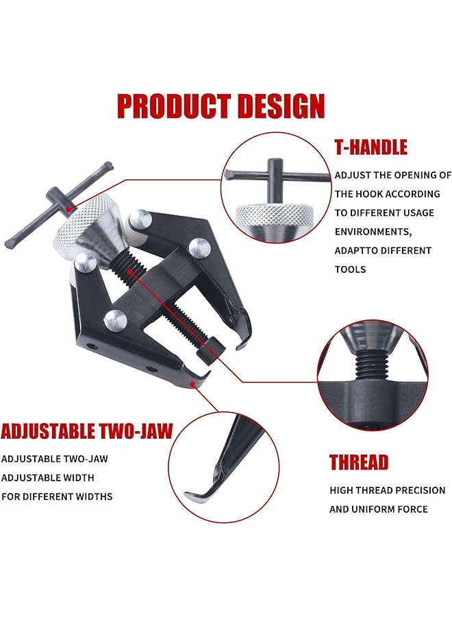 Excefore Wiper Arm Puller And Battery Terminal Removal Tools, Windshield Wiper Arm Removal Tool, Heavy-Duty Arm Bearing Remover Puller Repair Tool - Image 4