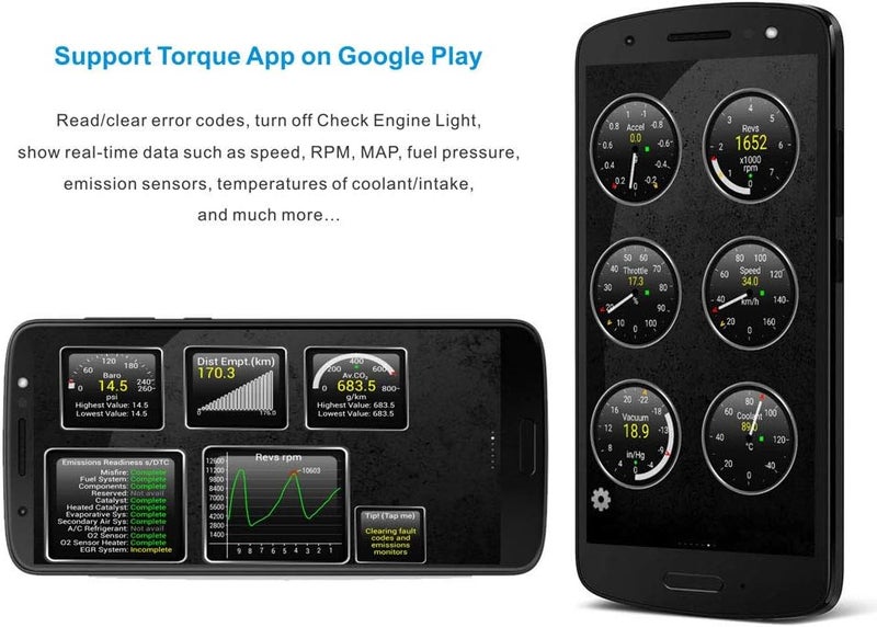 Panlong OBD2 Scanner Bluetooth OBDII Diagnostic Tool Car Code Reader Turn Off Check Engine Light Support Android Torque App - Image 3
