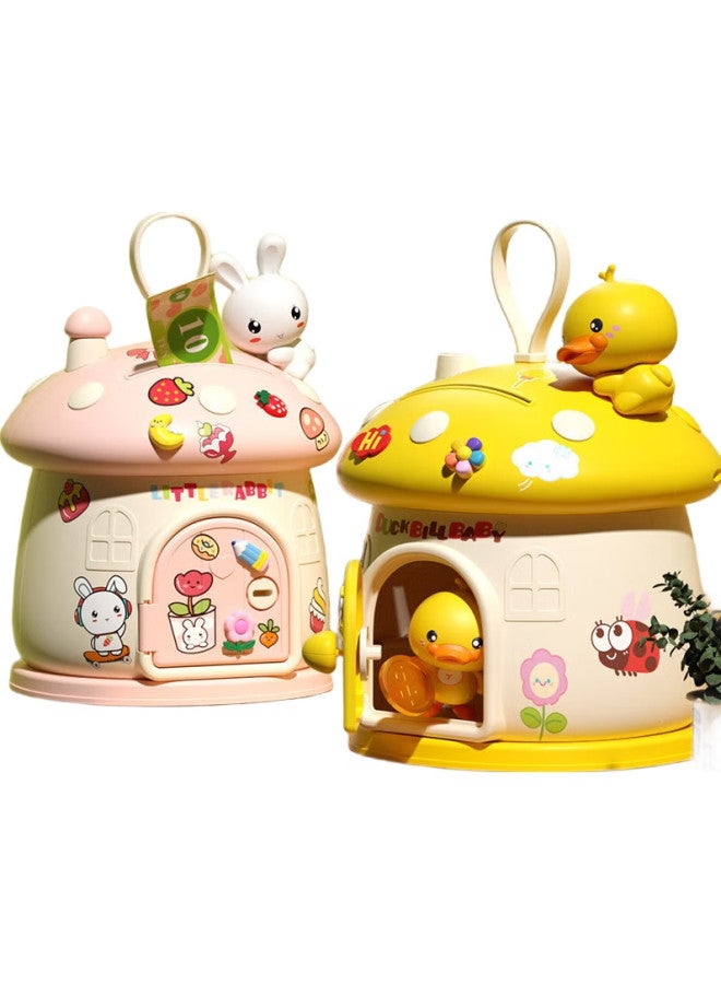 Xst Children'S Pretend Play Toy Piggy Bank Mushroom House, Little Girl'S Money Box With Drawers, Durable Savings Bank, Birthday Gift - Image 2
