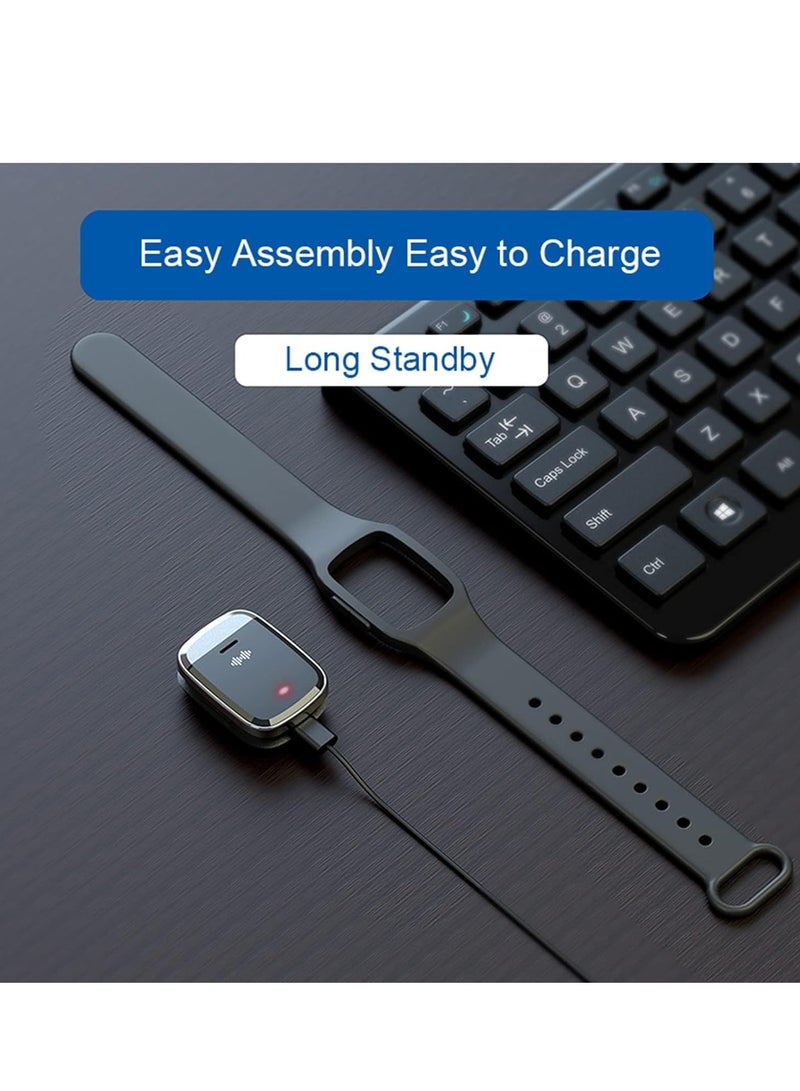 KASTWAVE Mosquito Repellent Watch Ultrasonic, Temperature Measurement Bracelets Ultrasonic Mosquito Repellent Bands Deet Free Bug Insect Repellent Band Reusable Long Protection Support Clock -Black - Image 3