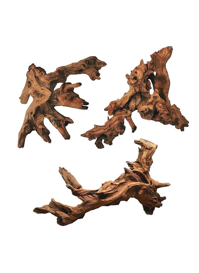 Hamiledyi Aquarium Driftwood Natural Trunk Driftwood Assorted Branches 812" Reptile Wood Decor Terrarium Ornament Fish Tank Decoration(3 Pcs)  - Image 1