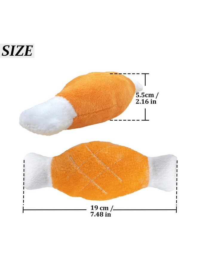 Andiker Andiker 2pcs Dog Squeaky Toy, Chicken Legs Bone Pet Funny Squeaky Toy Plush Toy for Small, Medium, Large Dogs and Cats  - Image 2