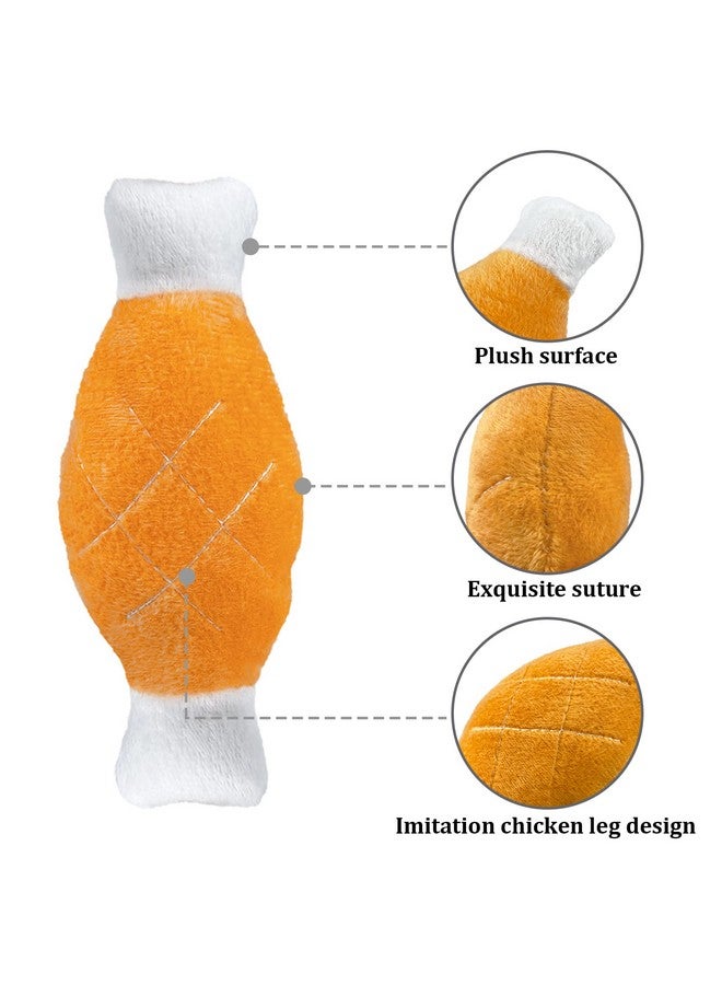 Andiker Andiker 2pcs Dog Squeaky Toy, Chicken Legs Bone Pet Funny Squeaky Toy Plush Toy for Small, Medium, Large Dogs and Cats  - Image 3