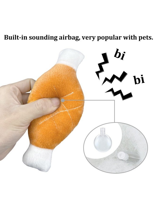 Andiker Andiker 2pcs Dog Squeaky Toy, Chicken Legs Bone Pet Funny Squeaky Toy Plush Toy for Small, Medium, Large Dogs and Cats  - Image 4